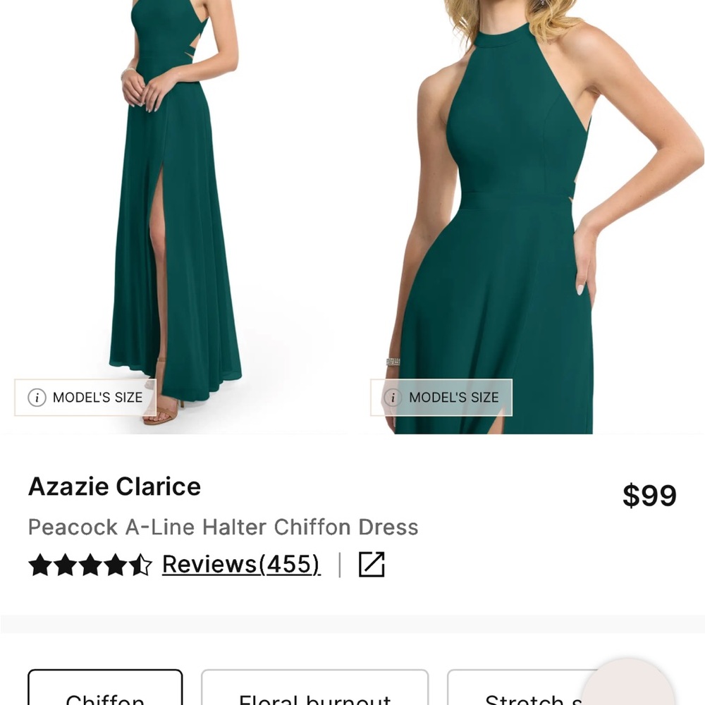 Azazie Clarice Teal Maxi Dress